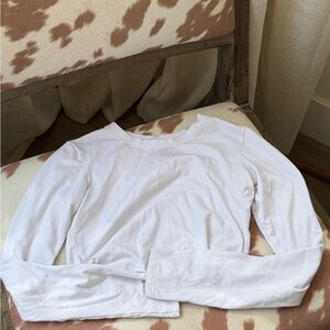 ALO White Long Sleeve Top